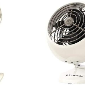 Vornado VFAN Sr. Pedestal and VFAN Mini Classic Personal Vintage Air Circulator Fans, Vintage White