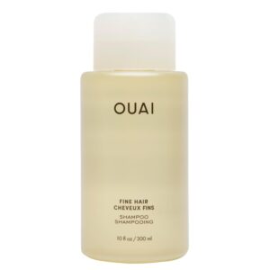 OUAI Fine Hair Shampoo - Biotin Thickening Shampoo for Flat, Thin Hair - Volumizing & Strengthening Keratin & Chia Seed Oil for Women & Men - Lightweight, Color-Safe, Sulfate Free, 10 Oz