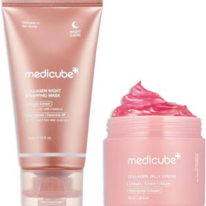 medicube Korean Collagen for Beginner: Collagen Overnight Wrapping Peel Off Facial Mask Pack and Jelly Cream (1.69 Fl Oz (50ml)