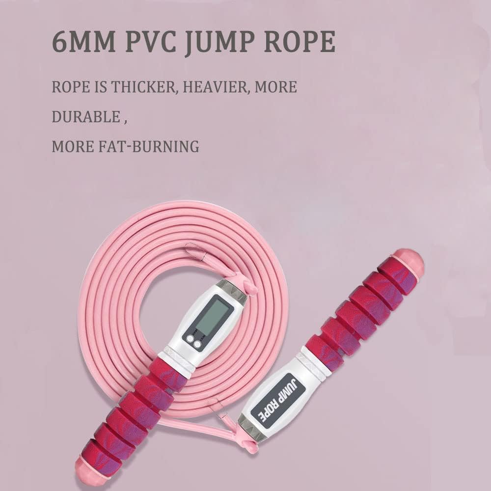 Workout Jump Rope with Counting,9.85ft Adjustable Skipping Rope with Calorie Counter,Tangle-Free Rapid Speed Exercise Jumping Rope for Women, Men, Kids for Fitness, Workout, Gym - Image 5