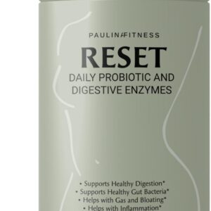 Reset Daily Probiotic + Prebiotic Plant Digestive Enzymes – Advanced Gut Reset for Women – Bloating Relief, Weight Management, Digestion, Gut Health – Vegan, Shelf-Stable – 60 Capsules (30-Day Supply)
