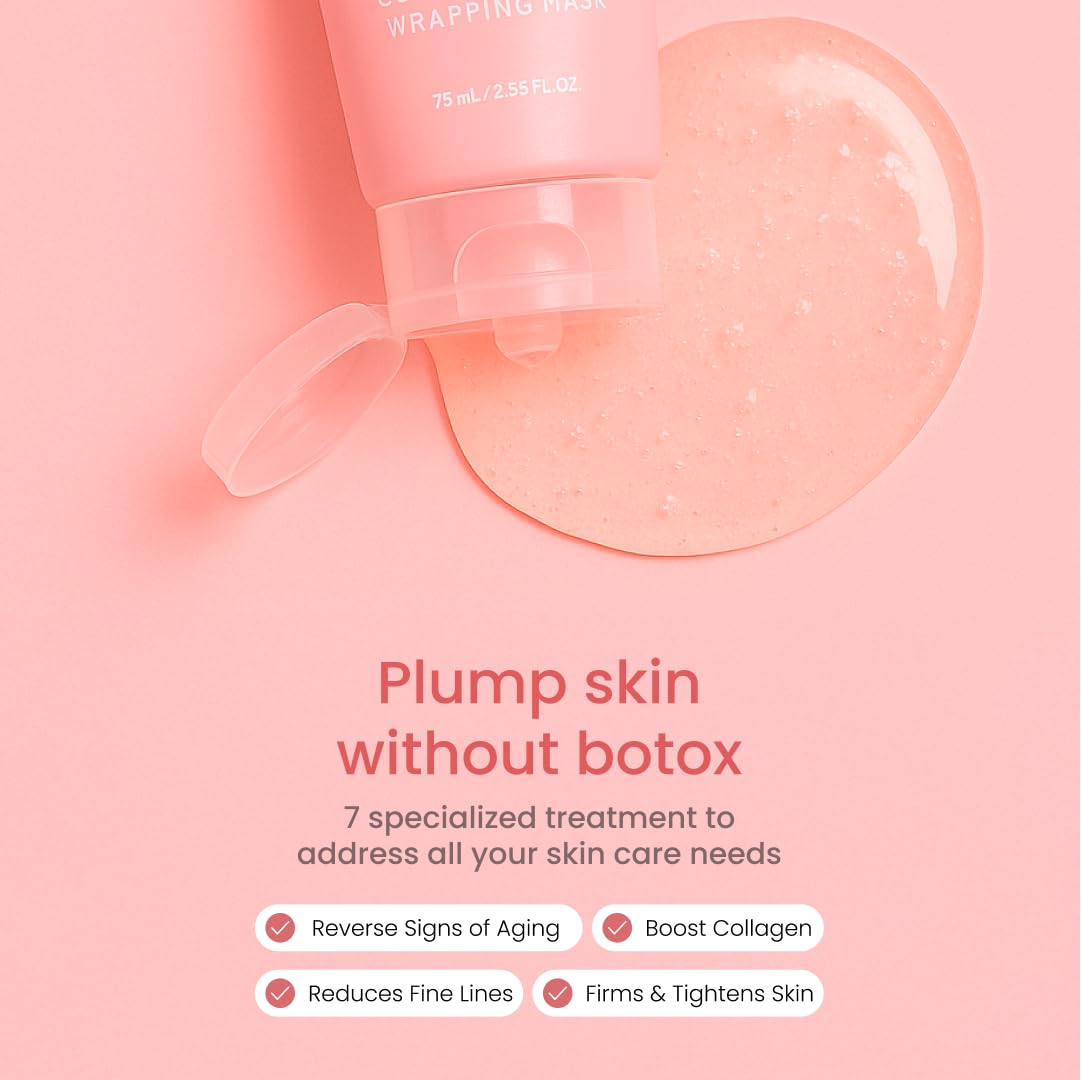 QUIA Collagen Wrapping Mask 75ml - Clinical +92% Firmer Appearance - Overnight Glass Skin Peel Off - Korean Skincare - All Skin Types - Better Than Sheet Masks - Image 5