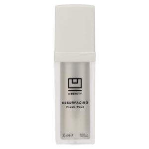 U Beauty Resurfacing Flash Peel Glycolic Acid Exfoliating Serum for Face with Stable Retinol, Hyaluronic Acid, Fruit Alpha Hydroxy Acids, Vitamins C+E - Visibly Improved Density, Lifting -1 fl oz