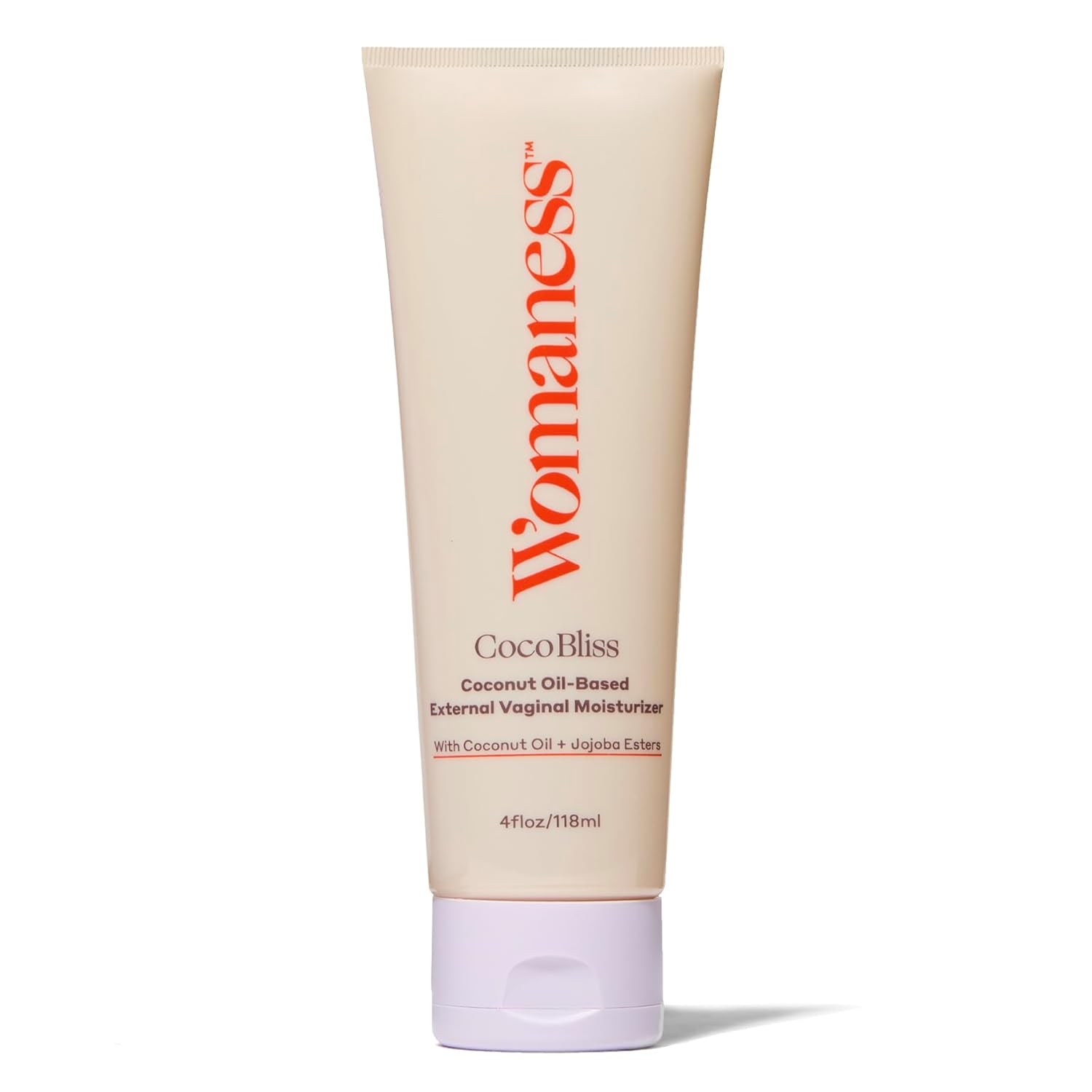 Womaness Coco Bliss Vaginal Moisturizer - Hydrating Coconut Cream for Vaginal Dryness - Non-Sticky Vulva Cream for External Intimate & Body Care - Estrogen & Hormone-Free Formula for Women - 4oz
