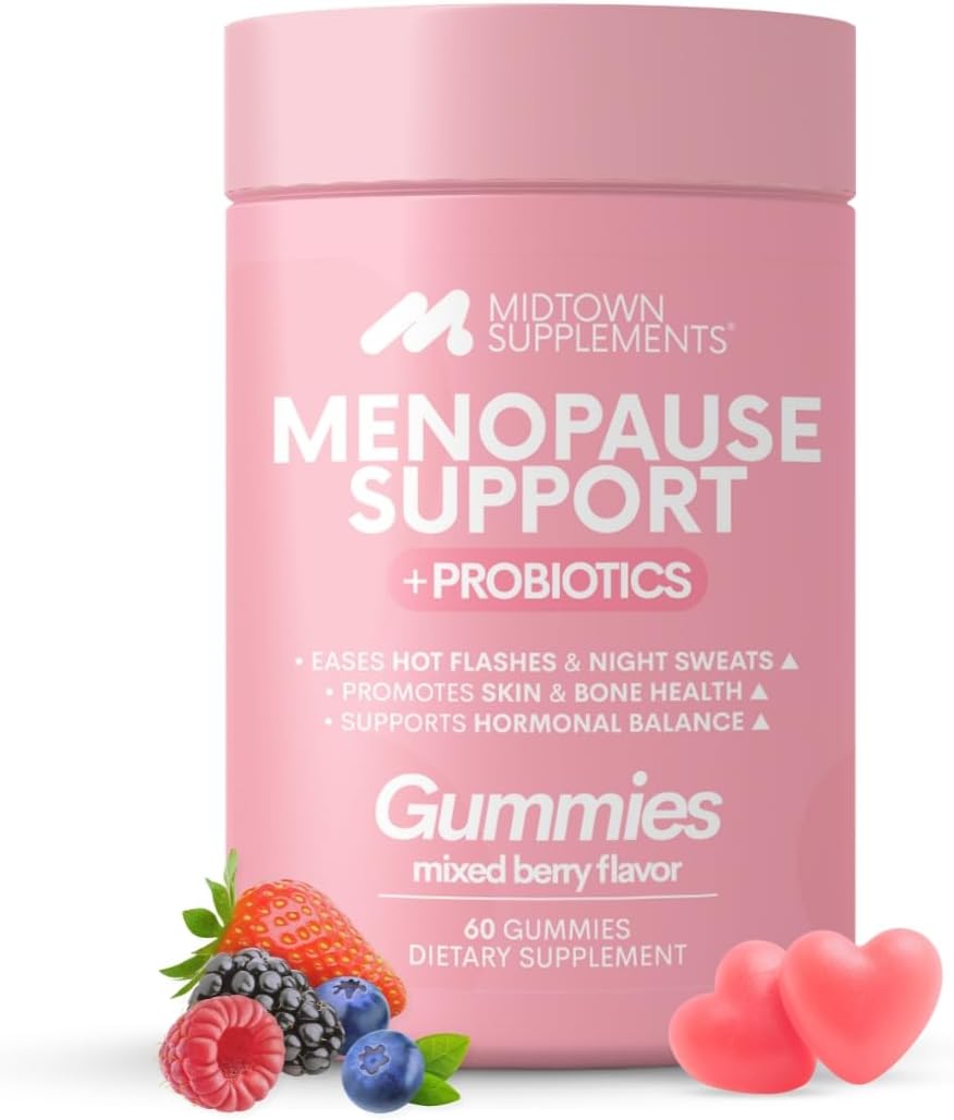 Menopause Supplements for Women (Gummies) Hormone Balance, Hot Flash Relief, Night Sweats, Weight Management, Perimenopause & Menopausal Support, Estrogen Balance, Chasteberry Supplement for Women