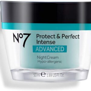 Boots No7 Protect & Perfect Intense Almond Scented Night Cream - 1.69 Fl Oz - Gluten-Free, Hypoallergenic, Anti-Aging, SPF 15