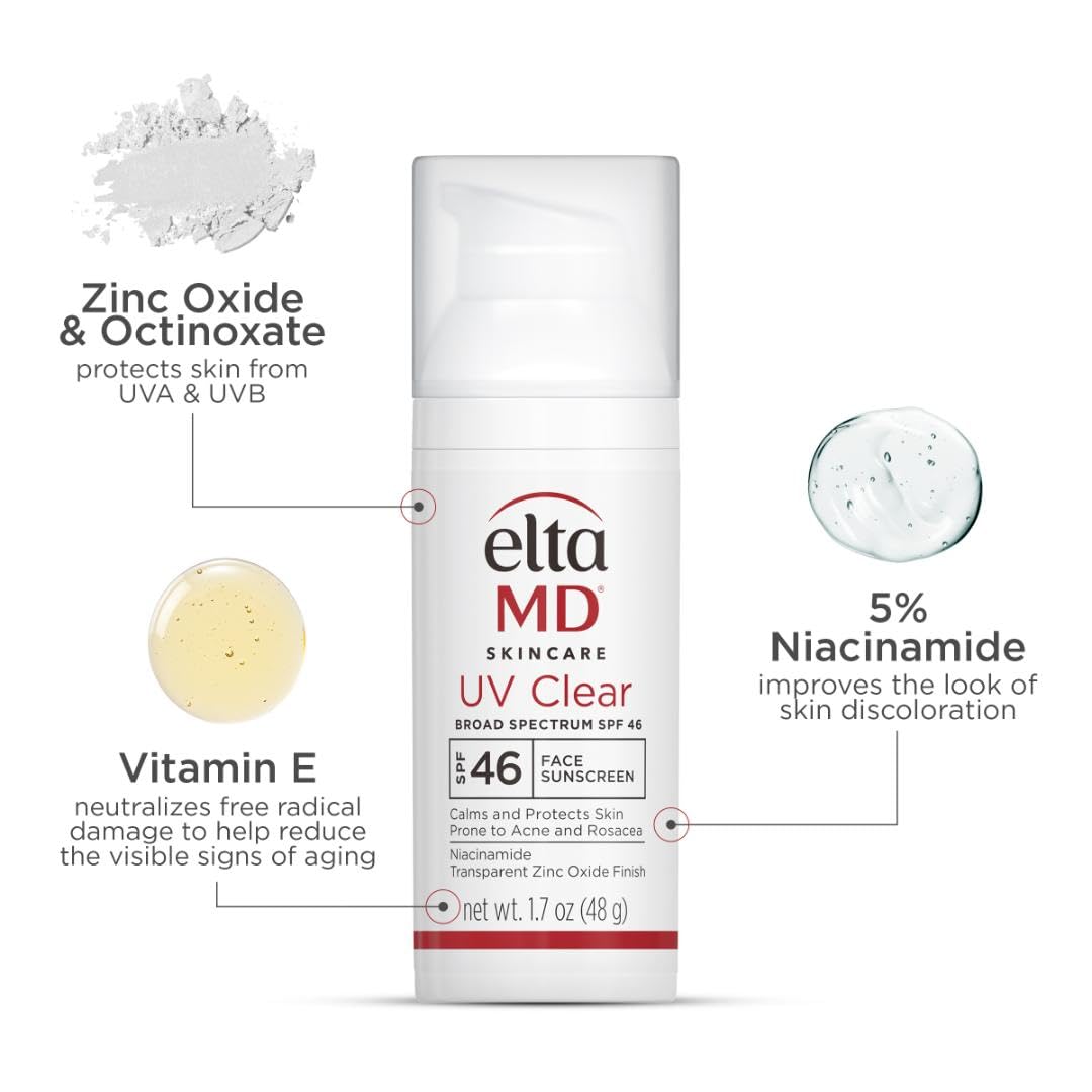 EltaMD UV Clear Face Sunscreen SPF 46, Oil-Free Sunscreen with Zinc Oxide, Dermatologist Recommended - Image 5