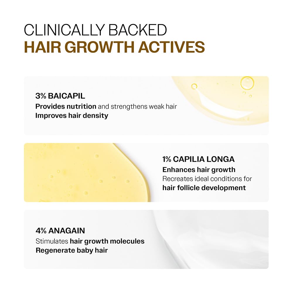 Bare Anatomy Advanced Hair Density Serum | 3% Redensyl, 4% Anagain, 3% Baicapil, 1% Capilia Longa, Rosemary, Biotin & Rice Extract | Reduces Hair Fall, Supports Hair Growth for Men & Women | 30 ml - Image 5