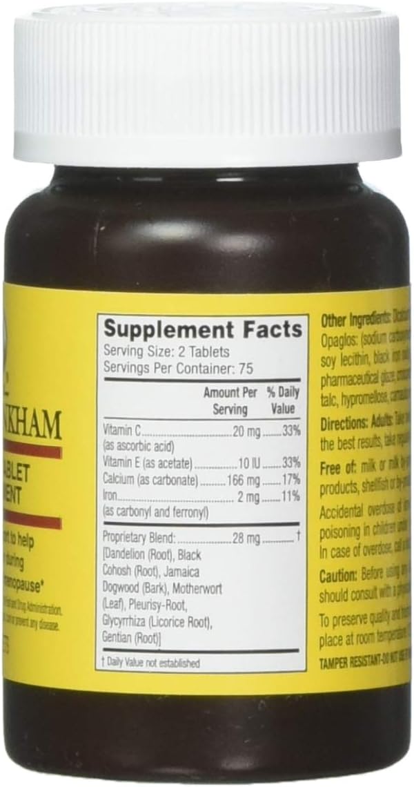 Lydia Pinkham Herbal Supplement Tablets for Menstruation and Menopause Support, 150 Count - Image 3
