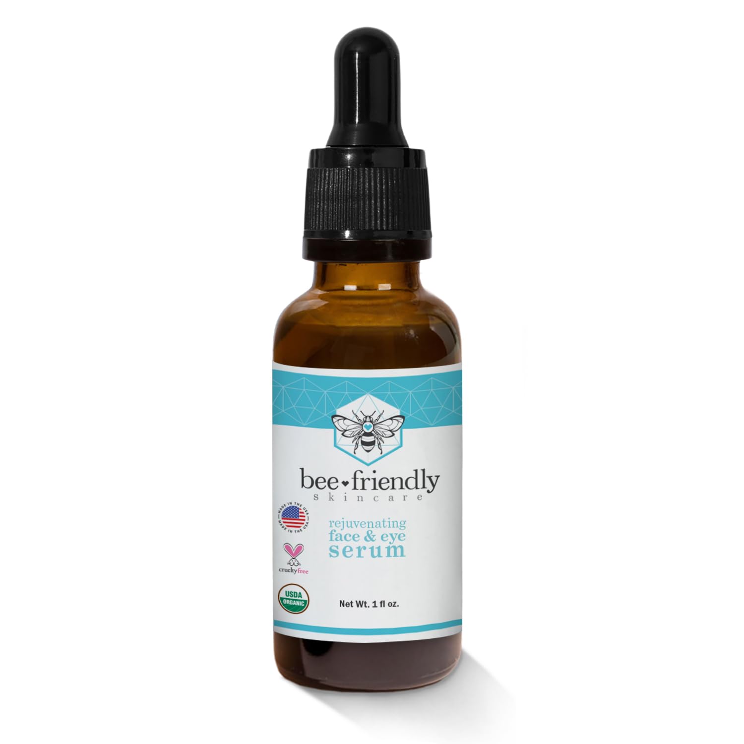 Organic Face & Eye Serum By BeeFriendly, Deep Hydration, Nourishes, Tightens, and Firms Facial Skin, and Lifts Facial Skin USDA Certified & All Natural Serum for Face, Women or Men, 1 oz - Image 7