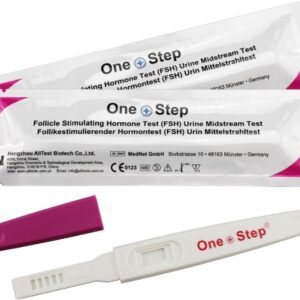 One Step Female Fertility Test Midstream, 2 Test Pack, Peri Menopausal, Menopause Testing Kit, Home Urine FSH Test