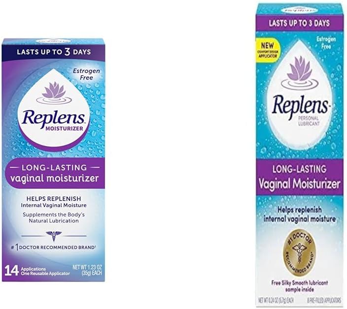 Replens Vaginal Moisturizer Bundle with 14ct Reusable Applicator and 8ct Single-Use Applicators