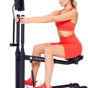 The DB Method Squat Machine, Workout Equipment for Home Gym, Exercise Leg and Glutes, Low Impact Lower Body Fitness Workouts, Training for Total-Body, Easy Setup, Foldable for Storage
