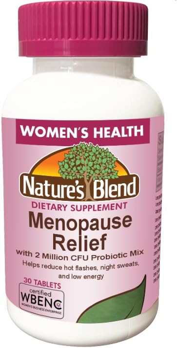 Nature's Blend Menopause Relief w/ 2 Billion CFU Probiotic Mix 30 Tablets