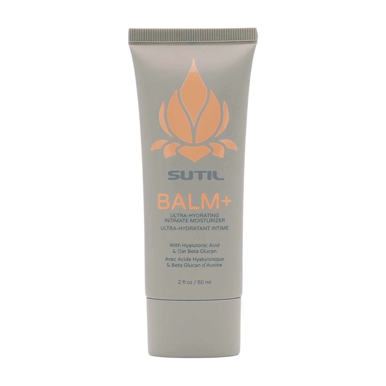 SUTIL Balm+ Intimate Moisturizer for Women - Hormone-Free Daily Hydration for Sensitive Skin, Water-Based, Fast Absorbing, Non-Sticky, Hyaluronic Acid & Ectoin, 2 oz