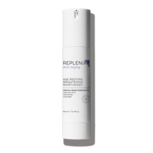 Replenix Age Restore Brightening Face Moisturizer with Hyaluronic Acid, Niacinamide & Ceramides, Medical-Grade Oil-Free Facial Cream for Mature Skin (1.7 oz)