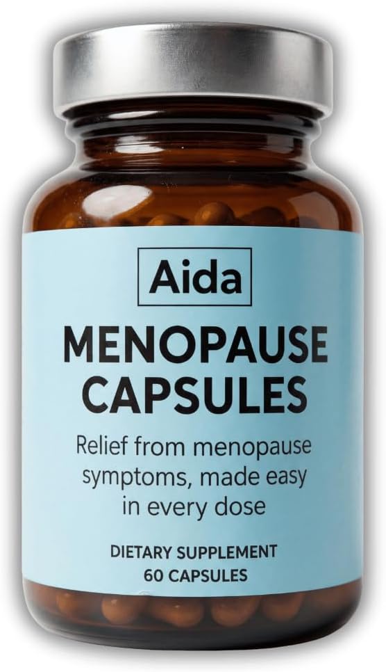 Aida™ - Menopause Capsules – Estrogen Support for Women with Ashwagandha, Maca & Tribulus – Weight Management, Bloating Relief, Hormonal Balance, Menopause Symptoms (30 Servings)