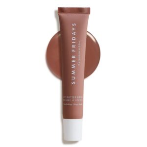 Summer Fridays Tinted Lip Butter Balm - Conditioning Vegan Lip Balm for Instant Moisture, Shine & Hydration - Sheer-Tinted, Soothing Skincare - Vanilla Beige (.5 Oz)