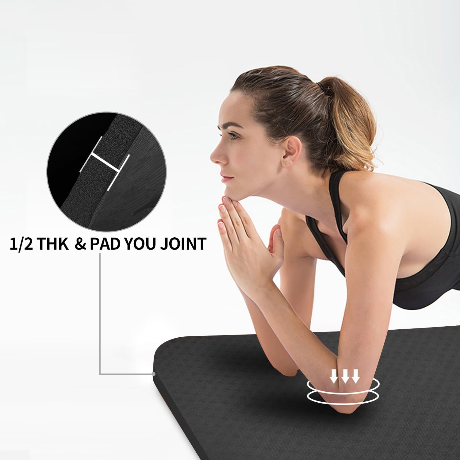 Hatha Yoga Large TPE Yoga Mat 6'x4'x1/2" Extra Thick Non-Slip Exercise Mat - for Yoga Pilates & Home Gym Workouts - Image 7