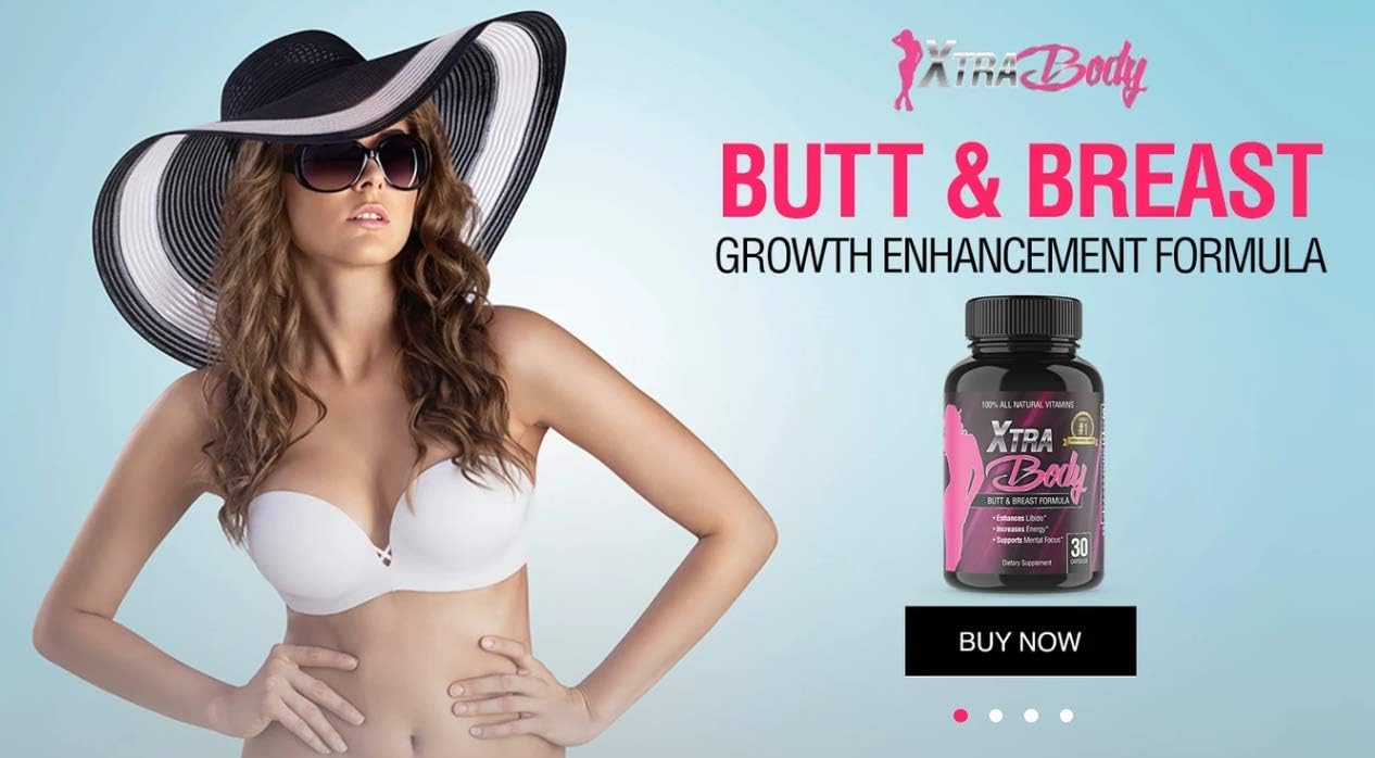 XtraBody Butt Enhancement and Breast Enlargement Supplement - Estrogen Enhancer - Increases Butt & Breast Size, Reduces Menstrual Symptoms & Provides an Extra Boost of Energy (1 Bottle=30 Capsules) - Image 4