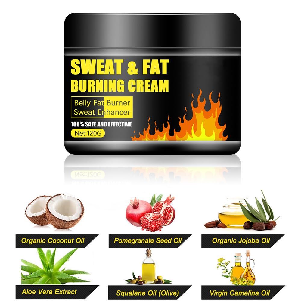 Sweat & Fat Burning Cream,Belly Fat Burner Sweat Enhancer,Slimming Massage Cream,Burns cellulite on thighs, legs, abdomen and buttocks,Suitable for both men and women,4.23 OZ - Image 2