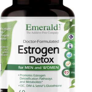 EMERALD LABS Estrogen Detox - Supports Hormone Balance for Women & Men* - Includes I3C, DIM & Setria L-Glutathione - Vegan, Gluten-Free - 60 Vegetable Capsules (30-Day Supply)