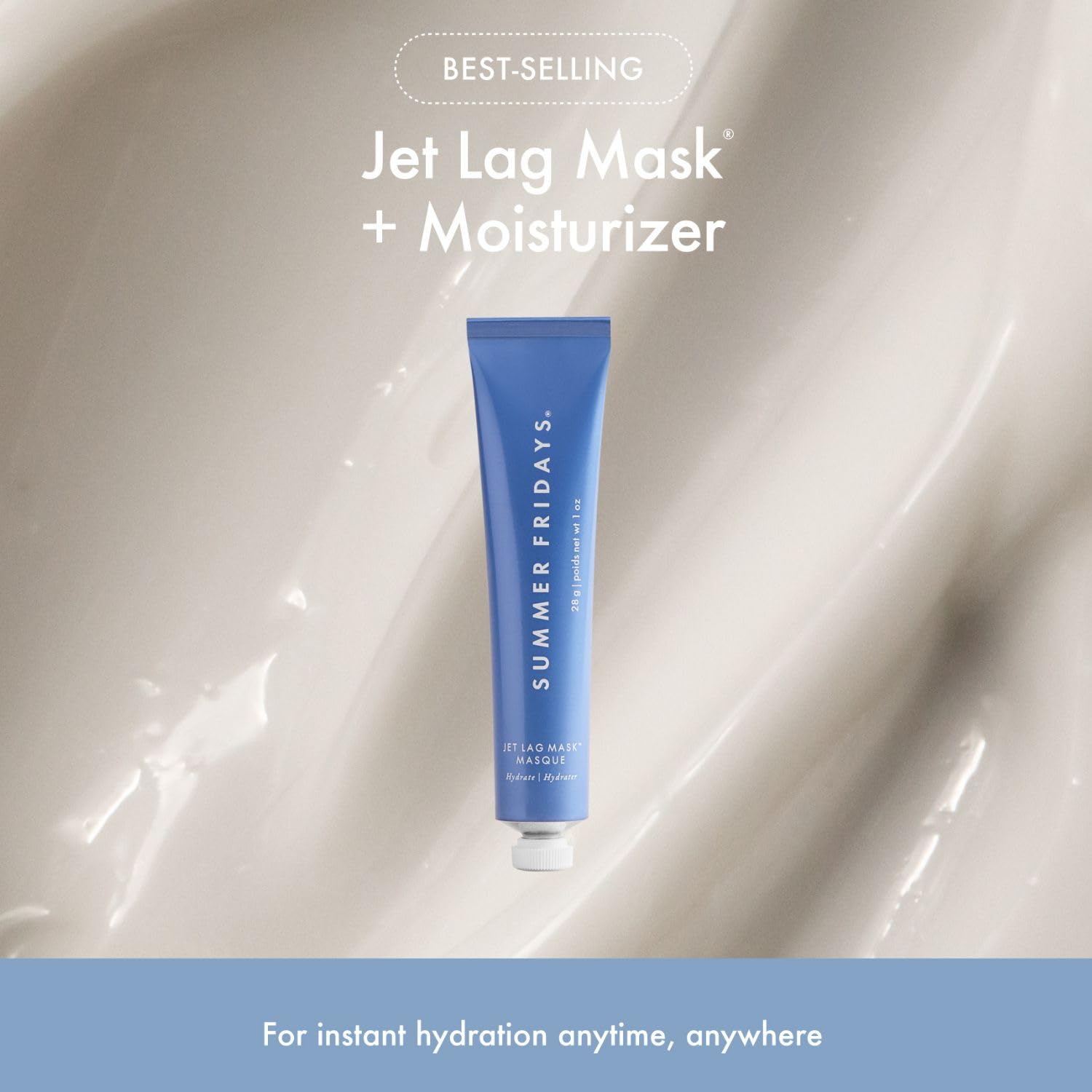 Summer Fridays Hydration Trio - Travel Size Jet Lag Mask + Full Size Lip Butter Balm Duo in Hot Chocolate + Toasted Marshmallow - Skin Care Set for Hydrated Complexion + Glossy, Soft Lips (3 Count) - Image 2