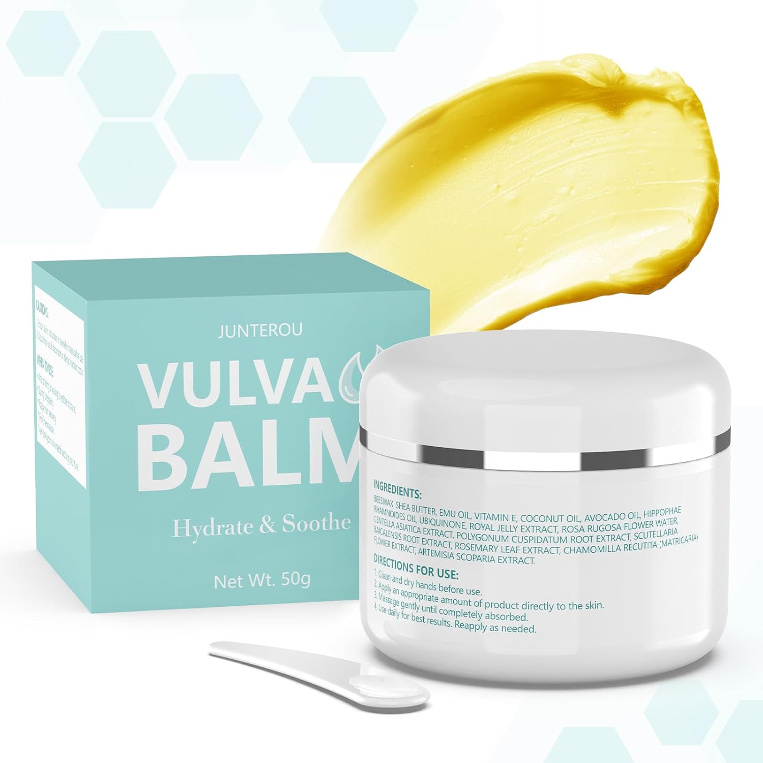 Vaginal Moisturizer for Vaginal Dryness & Itching, Vulva Balm with Shea Butter & Vitamin E-Intimate Care & Menopause Support, No Fragrances & Harsh Chemicals, Pure and natura,50g - Image 2