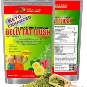 NELCIA'S NATURAL HERBS Belly Fat Burner for Men & Women | Probiotics & Appetite Suppressant for Weight Loss Supplement Powder| Metabolism Booster Raspberry Ketones, Green Tea|16 oz 30 Servings