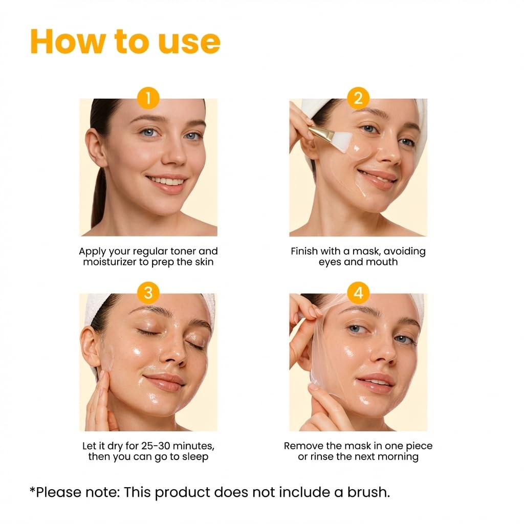 QUIA Turmeric + Kojic Acid Overnight Wrapping Mask – Hydration Mask for Glowing Skin – Evens Tone, Soothes Redness and Improves Skin Texture – Korean Skincare 75ML - Image 8