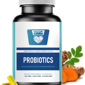 Probiotics for Women Digestive Health, Turmeric Curcumin Moringa, Menopause, Joint Support Sexy Midsection Curves, Bloat, 60 Capsules