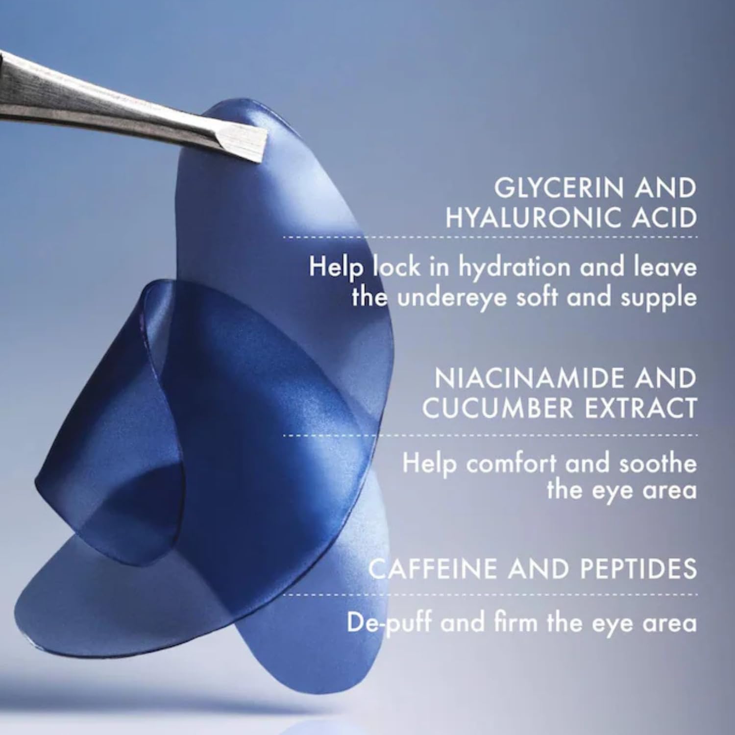Summer Fridays Jet Lag Hydrating Eye Patches - De-puffing Hydrogel Under Eye Masks with Hyaluronic Acid, Caffeine + Peptides - Soothing + Refreshing At-Home + Travel Skin Care (15 Pairs) - Image 3