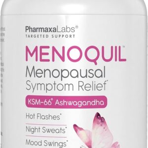 Menopausal Multi-Symptom Relief - Support for Hot Flashes, Night Sweats, Mood Swings & Restful Sleep - Black Cohosh, Ashwagandha, Chasteberry, Soy Isoflavones, Grape Seed & Sage - 60 Capsules