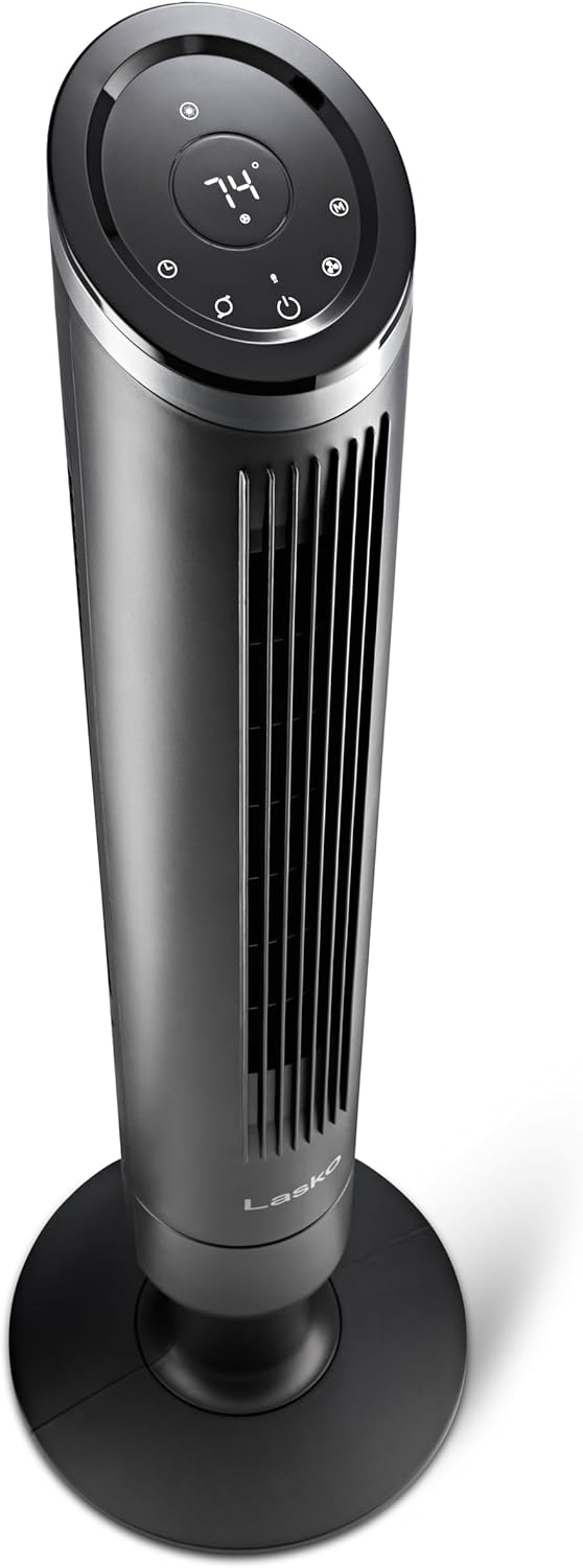 Lasko Apex Tower Fans Oscillating Quiet 42" - 29 ft/s Airflow, 28 dB, 90° Oscillation, 12H Timer, Air Filter for Hair & Dust, Remote, Black, Floor Fans for Home Bedroom, RST200 - Image 13