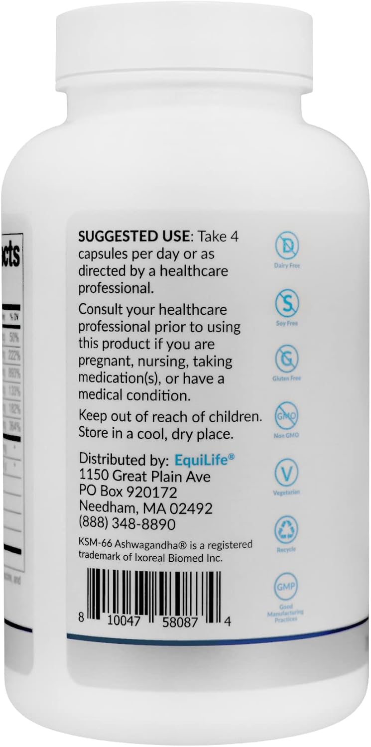 EquiLife Daily Thyroid Support Supplement for Women and Men – Aids Healthy Thyroid Function, Assisting in T4 to T3 Conversion, Supports Healthy Stress Response, Antioxidants & Adaptogens, 120 Capsules - Image 3