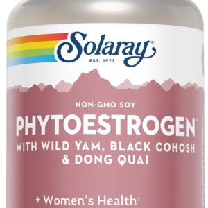 Solaray PhytoEstrogen Menopause Support | Wild Yam, Black Cohosh & Dong Quai Complex (120 VegCaps)