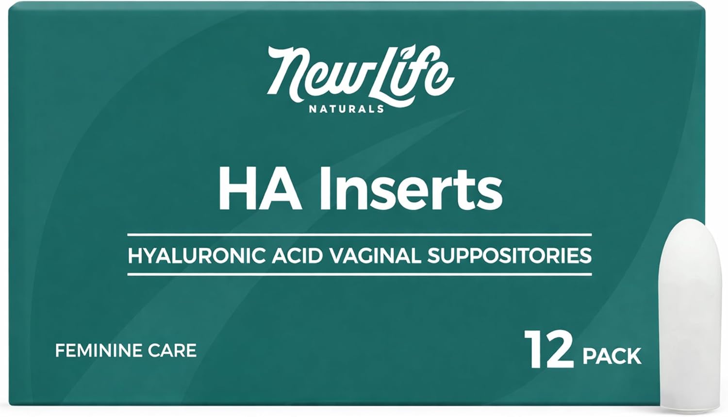 NewLife Naturals Hyaluronic Acid Suppositories for Women – Vaginal Moisturizer & Dryness Support – 5 mg Hormone-Free Formula – 12 Vaginal Suppositories, 30-Day Supply, Made in USA