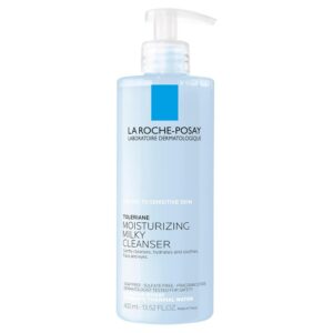 La Roche-Posay Toleriane Moisturizing Milky Cleanser, Gentle Face Cleanser with Glycerin for Dry, Sensitive & Allergy-Prone Skin, Face Wash for Hydration, Makeup Remover Cleanser, 13.5fl oz
