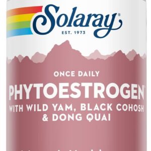 SOLARAY Once Daily Phytoestrogen - Phyto Estrogen Supplement for Women with Black Cohosh, Dong Quai, Wild Yam, Soy Isoflavones - Women's Health Support - 60-Day Guarantee, 30 Servings, 30 VegCaps