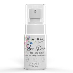 Hydro Bloom Gel Moisturizer for All Skin Types - Lightweight Hydrating Face Cream with Botanical Hyaluronic Acid, Plant Stem Cells, Peptides & Green Tea - Non-Greasy, Plumping, Barrier Support