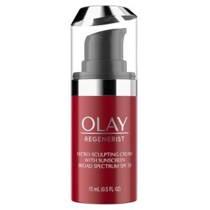 Olay Regenerist Micro-Sculpting Cream Face Moisturizer with Sunscreen SPF 30, Anti-Aging Daytime Facial Moisturizer, Hydrating Face Cream with Amino-Peptide Complex and Niacinamide, 0.5 oz