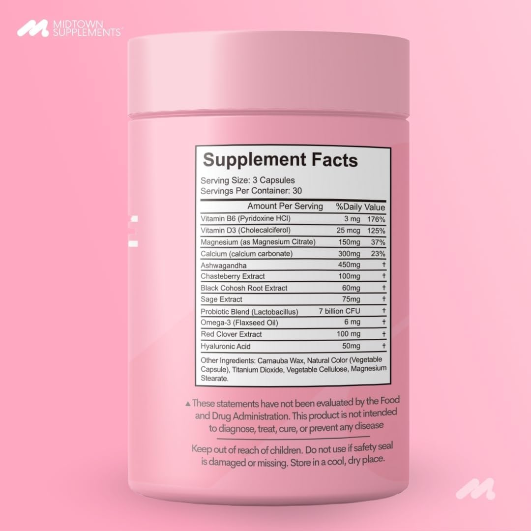 Menopause Supplements for Women – Hormone Balance, Hot Flash Relief, Night Sweats, Weight Management, Perimenopause & Menopausal Support, Estrogen Balance, Chasteberry Supplement for Women - Image 2