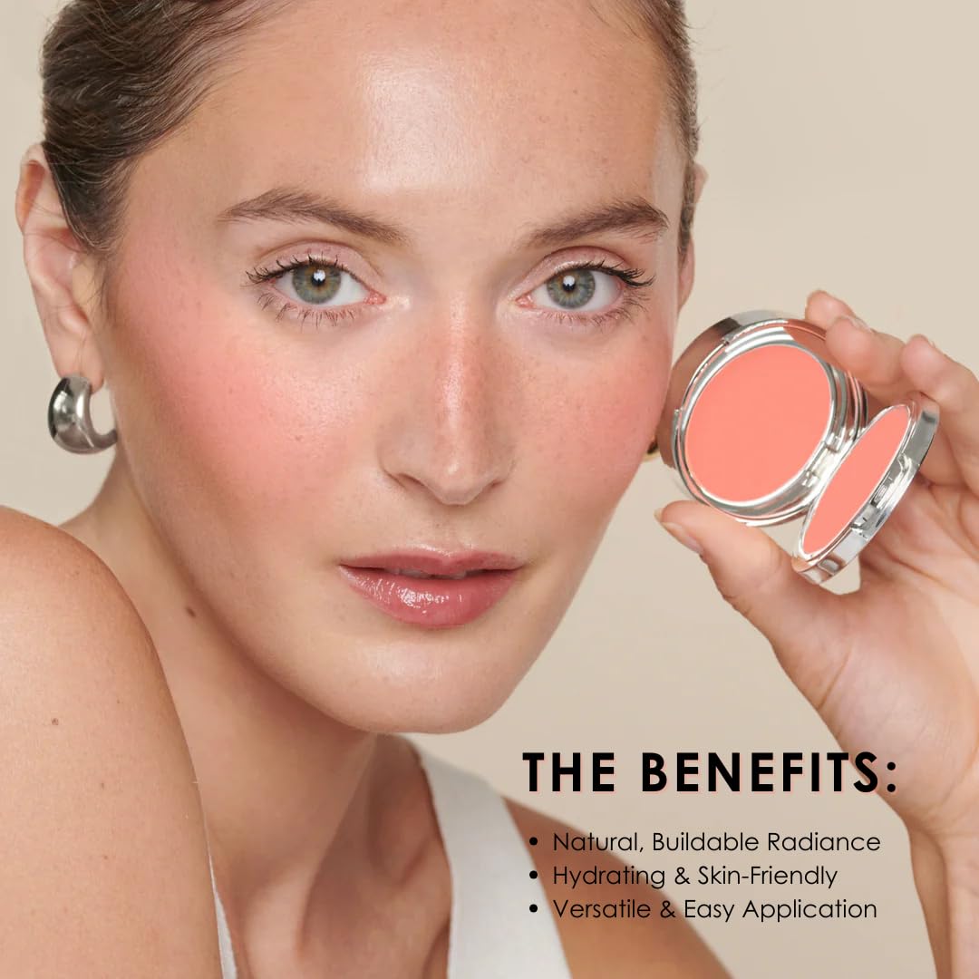 Rodial Cream Blush Velvet Peach, Silky, Blendable Cream Formula, Hydrating & Buildable Blush for Natural Glow, Dewy or Matte Finish, Suitable for All Skin Types, Long-Lasting - Image 5