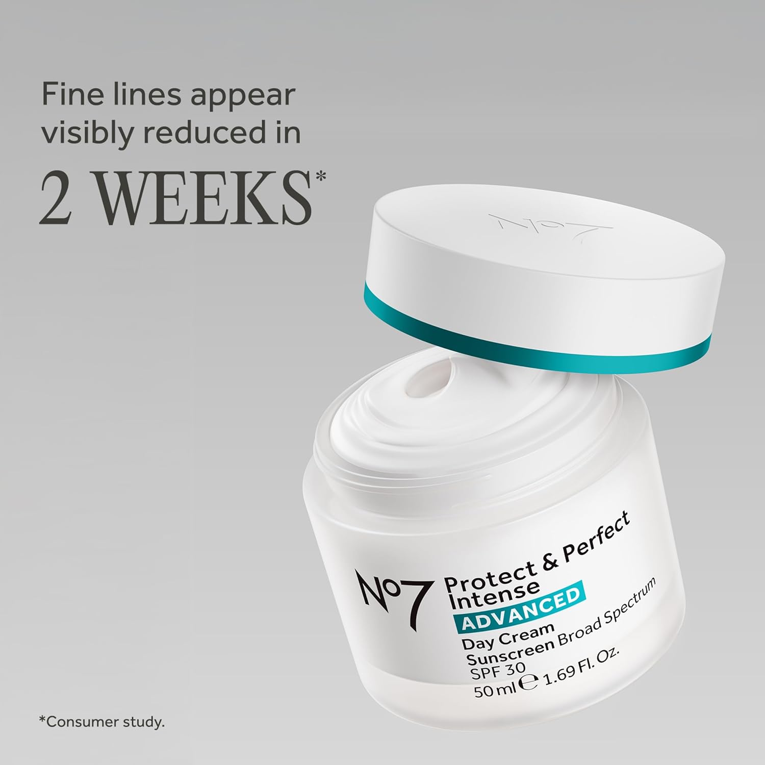 No7 Protect & Perfect Intense Advanced Face Cream - Hydrating Face Moisturizer with SPF - Formulated with Hyaluronic Acid & Collagen Peptide Technology to Help Reduce Fine Lines & Wrinkles (1.69 Oz) - Image 2