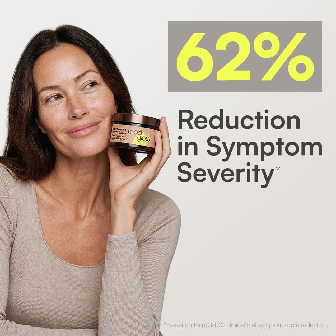 Mad Balance: Menopause Supplements for Women, Complete Menopause Relief Clinically Proven Ingredients Provide: Hot Flash Relief, Night Sweats Relief, HRT Supplement, Perimenopause Support. 60 Ct Meno - Image 6