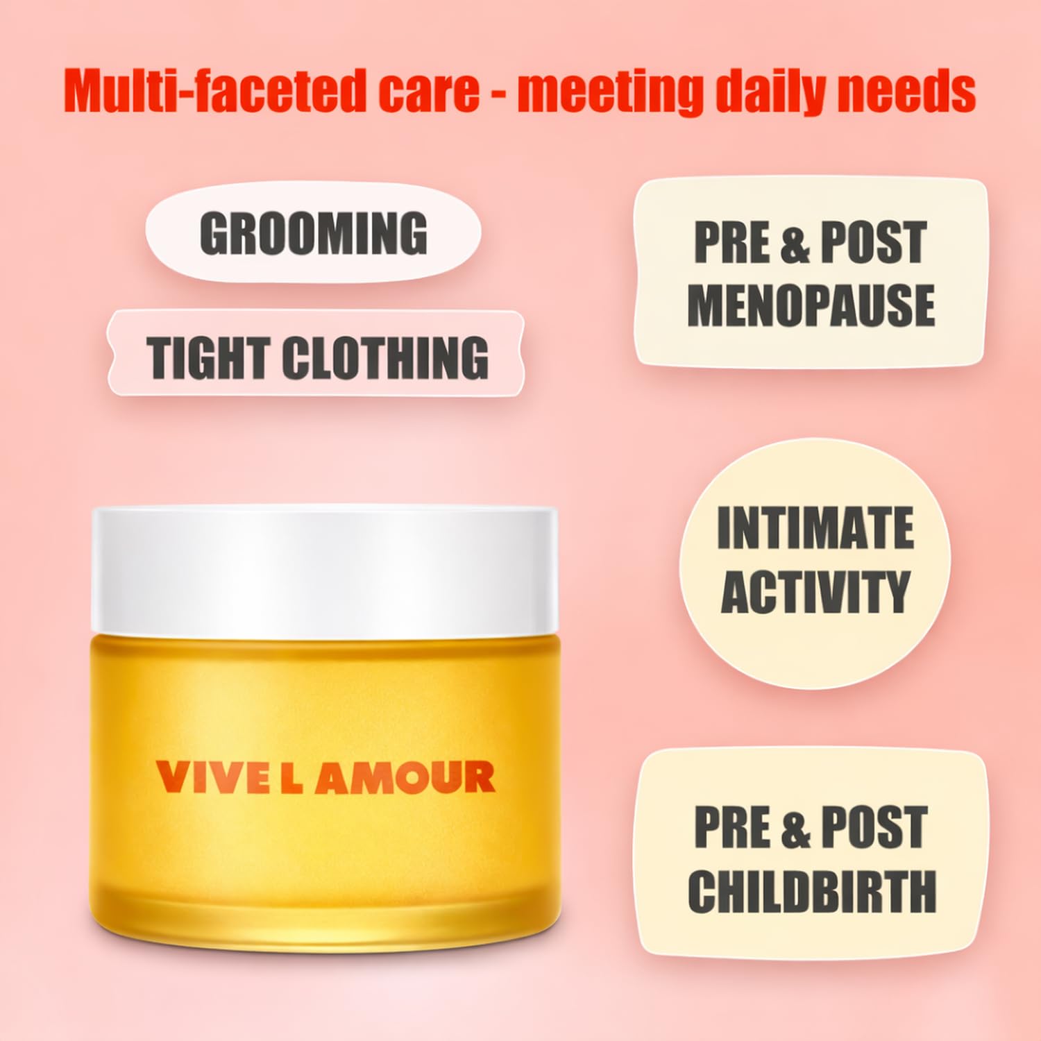 Vive L'Amour Organic Vulva Balm – External Intimate Moisturizing Care for Dry, Sensitive Skin During Menopause & Hormonal Changes – Hormone-Free Comfort Balm – 2 oz - Image 7