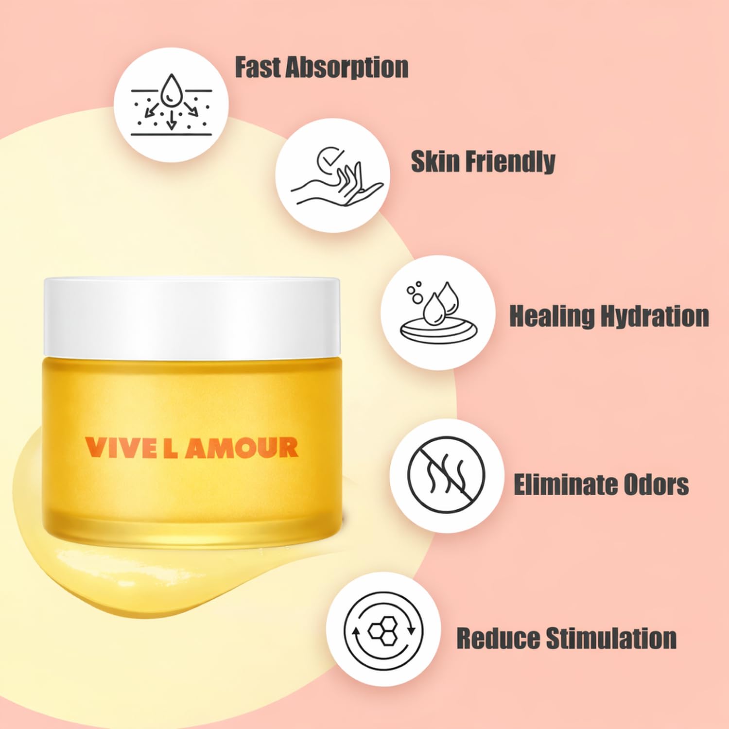 Vive L'Amour Organic Vulva Balm – External Intimate Moisturizing Care for Dry, Sensitive Skin During Menopause & Hormonal Changes – Hormone-Free Comfort Balm – 2 oz - Image 3