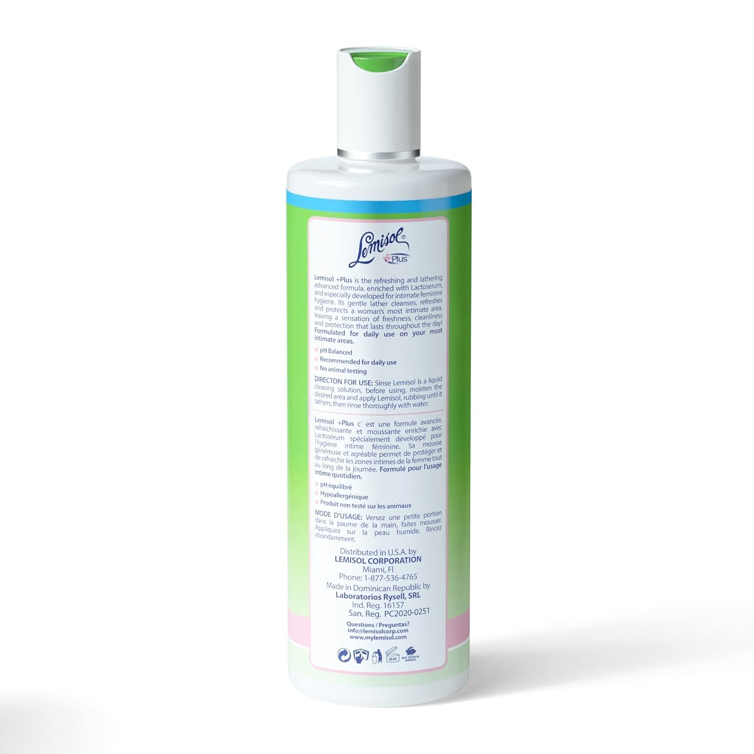 Lemisol Plus Gentle Daily Cleanser, Original Refreshing Formula, 16 Fl Oz - Image 3