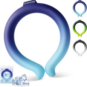 Neck Cooling Tube Ice Ring – Reusable Cooling Neck Wrap for Sports, Travel & Hot Weather (Gradient Navy-Sky Blue)