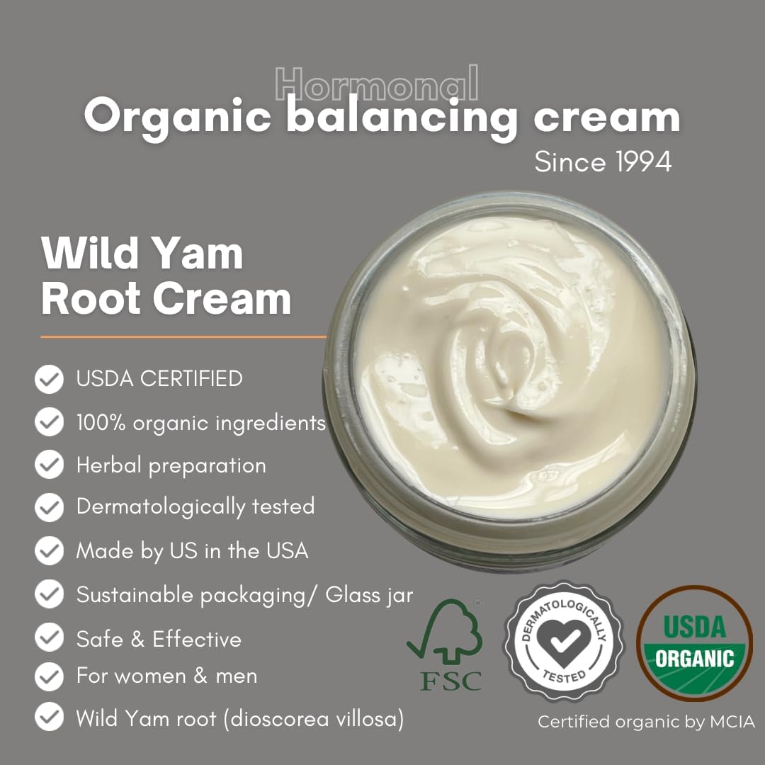 Indian Meadow Herbals Wild Yam Root Cream (2oz) - USDA Certified Organic Balancing Cream for PMS & Menopause Relief - Estrogen & Progesterone-Free. Woman-owned & Operated Since 1994. - Image 4